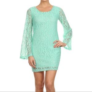 My Beloved Teal Lace Dress